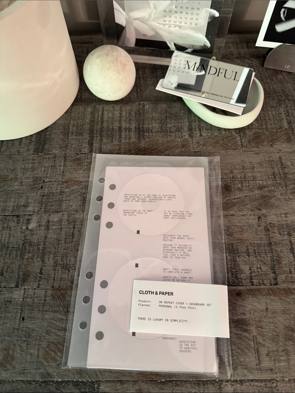 🏷️ NWT Cloth & Paper Side On Repeat Cover +Dashboard Set |Personal Size